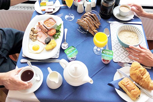 Full English breakfast at The Fossil Tree